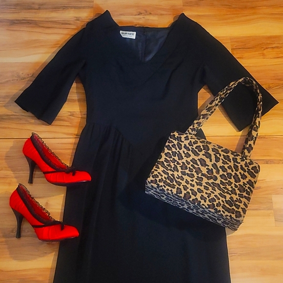 Vintage 60s Edith Small LBD Medium - Picture 3 of 13